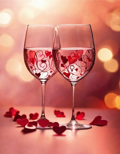 DIY Paint & Sip: Valentine's Wine Glass 1