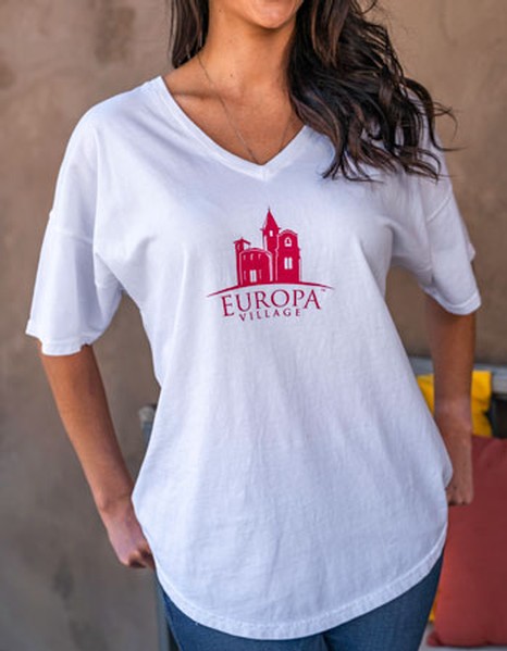 Europa Village Womens V Neck Tee